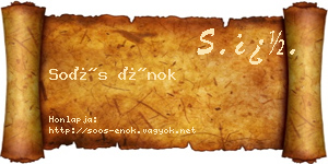 Soós Énok névjegykártya